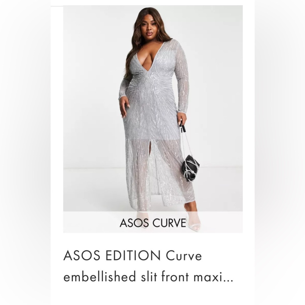 ASOS silver dress size 18